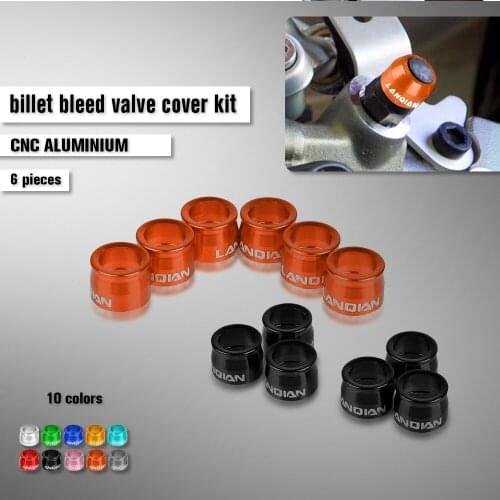 CNC Billet Bleed Valve Cover Kit For Adventure 1290 R Super Adventure RC1190 8 R Supermoto 950 SMR/SMT Caliper Master Cylinder