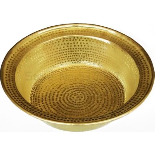 Copper Basin Pure Copper Pot Purple/Golden Handmade Thick Gift Upscale