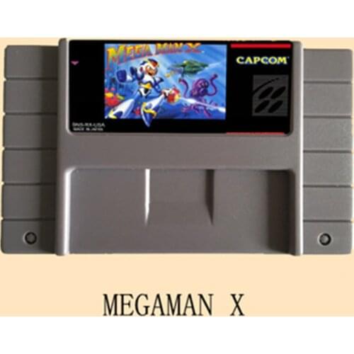 Megaman X 46 Pin 16 Bit Grey Game Card For USA NTSC Game Player