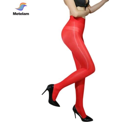 Metelam Womens Shiny Sheer Tights Pantyhose Crotch/Crotchless Smoothly Body Stockings