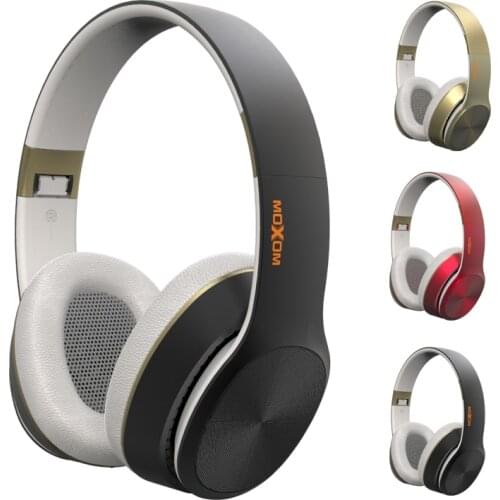 MOXOM Bluetooth Headphones With Microphone Wireless Headset Bluetooth Fodable for iPhone Samsung Xiaomi headphone