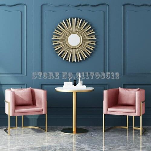 Nordic single sofa chair light luxury net red designer lounge chair manicure makeup modern iron art simple home