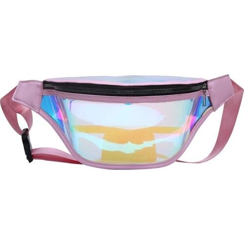 2019 Fashion Belt Bum Bag Waist Packs Waterproof Transparent Clear Punk Fanny Pack Laser Waist Pack Money Pouch for Women Men