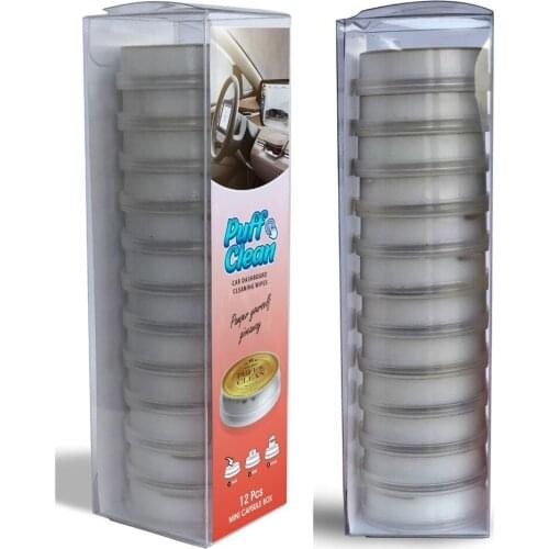 Pufai Puff Clean Vehicle Car Dashboard Cleaning Wipes 12 Capsules