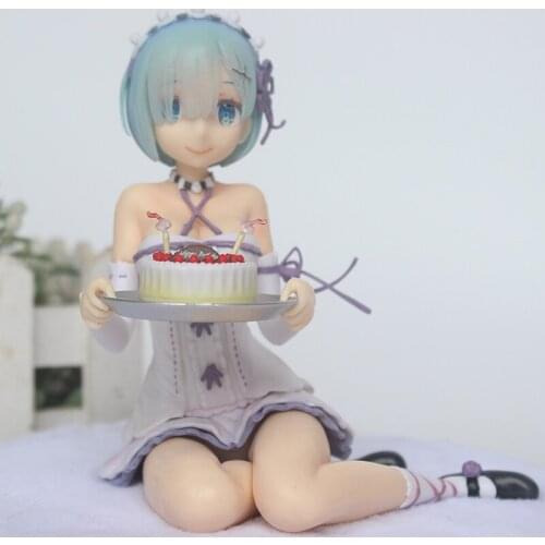 Re:life In A Different World From Zero Rem 13cm Action Figure Re Zero REM Birthday Cake Ver. Anime Model Collection