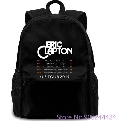 Eric Clapton Tour Dates Black Simple Style Hot Sale women men backpack laptop travel school adult student