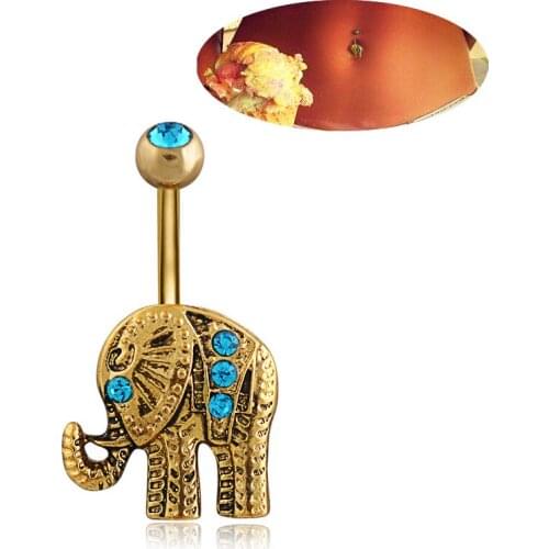 Sexy Belly Button Rings Dangle Surgical Steel Cool Crystal Belly Piercing Ring Simple