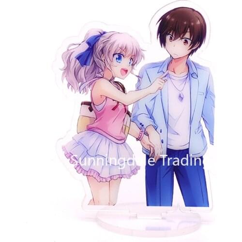 Charlotte Anime Acrylic Stand Model Keychain Otsusaka Yuu Tomori Nao Yusa Nishimori Action Figure Desktop Standing Plate Toys