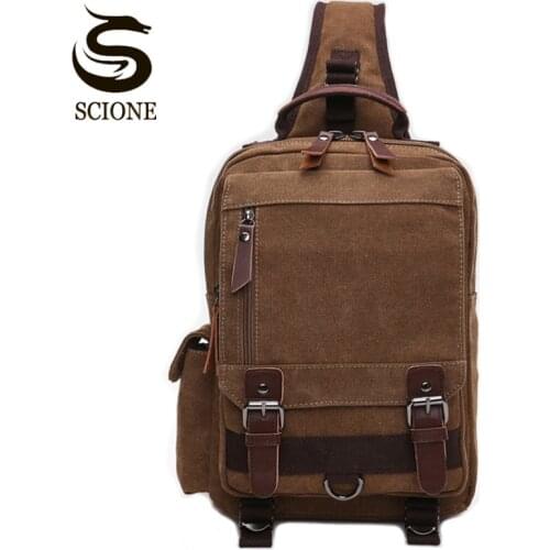 Scione High Quality Men Chest Bag Casual Travel Handbag Messenger Bags Unisex Female Crossbody Shoulder Bag Small bolsas mujer