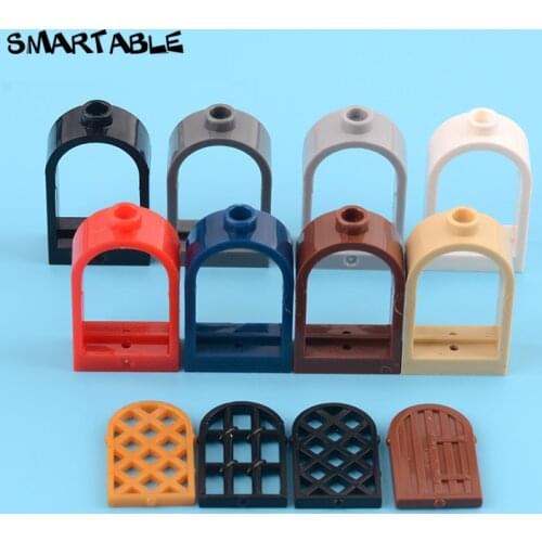 Smartable Window 1x2x2.667 with Rounded Top Building Blocks MOC Parts Toys For Kid Compatible 30044/30046/30045/94161 30pcs/Lot