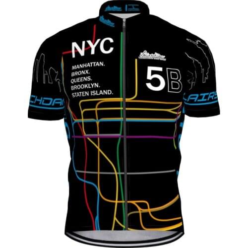 SPTGRVO LairschDan 2019 black cycling team clothing quick dry mens women London subway theme short sleeve mountain bike jersey