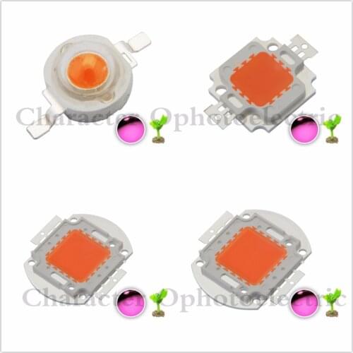 High LED Power LED Chip 1W 3W 5W 10W 20W 30W 50W 100W COB SMD LED Bead Grow Full Spectrum 380-840nm