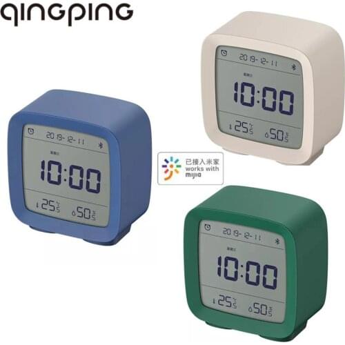 3PCS Qingping Bluetooth Alarm Clock Intelligent Temperature Humidity Monitoring Multi-function Silent Luminous for Mijia App