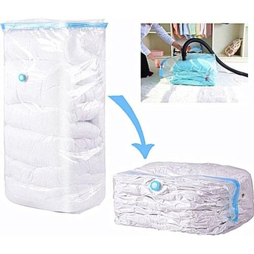 High Capacity Vacuum Bag Package Compressed Organizer for Quilts Clothes Transparent Space Saving Seal Bags Foldable Storage Bag