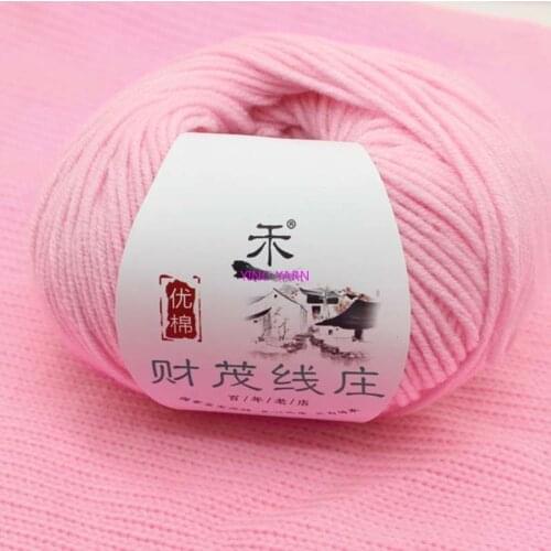 Knitted Milk new ALL Colour 50g Combed Cotton Sweater Thick Crochet softbaby Knitting Multicoloured Yarn Milk Baby Wool Yarn