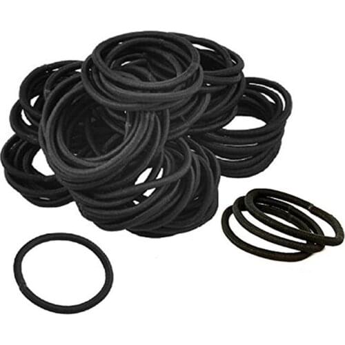 100pcs Round Hair Ties Elastics No Metal Superior Hold for All Hair Types Durable Strong Girl Women Charms Tie Gum