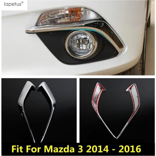 Accessories For Mazda 3 AXELA Hatchback Sedan 2014 2015 2016 Front Fog Light Lamp Eyelid Eyebrow Molding Cover Kit Trim 2 Pcs