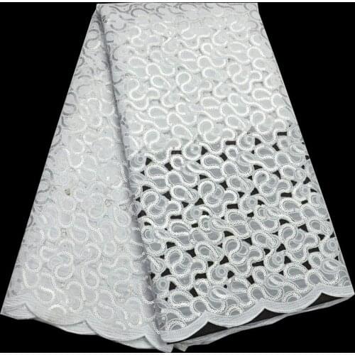 5yards/pc) High quality handcut African organza lace fabric with shining sequins embroidery for party dress OP72