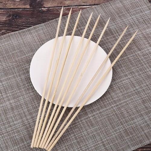 50/100Pcs Disposable Barbecue BBQ Bamboo Skewers Meat Food Meatballs Wood Sticks
