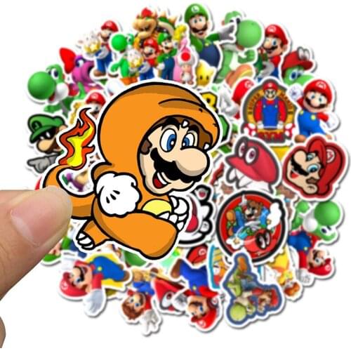 50pcs/Pack Anime Game Super Cartoon Stickers Waterproof Suitcase DIY Laptop Guitar Skateboard Toy Kids Sticker Gift