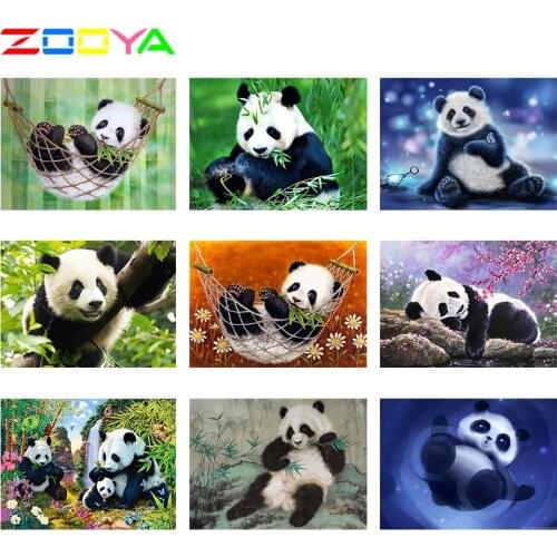 5D Diamond Embroidery Animal Full Square Picture Mosaic Rhinestone Home Decoration Diamond Painting Panda Gift Handmade Jq494