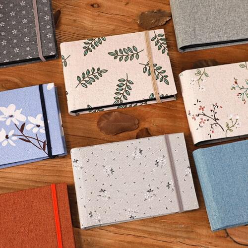 Elastic Band 6 Inch 100 Photo Album Cloth Tether 6 Inch Polaroid Photo Ablum Postcard Storage Book Protable Small Pictures Book