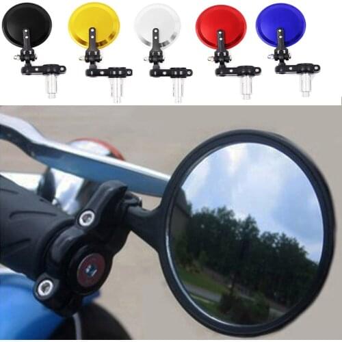 Motorcycle CNC Black Rear View Mirrors Set for 7/8" Handlebar End for Dirt Bikes