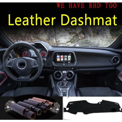 For Chevrolet camaro rs g6 2016 2017 2018 2019 2020 Leather Dashmat Dashboard Cover Dash Mat Carpet Car Styling auto accessories