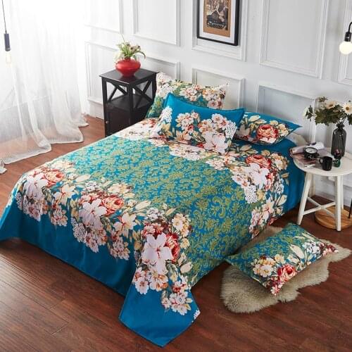 Sheet + Pillowcase) 3-piece set of thickened thickened bed sheets, skin-friendly, four seasons universal quilt, twill bedding