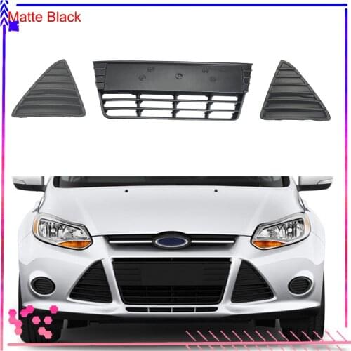 Matte Black Front Lower Left Right Bumper Grille Cover For Ford Focus 3 2012-2014 BM51 17K945 AE/BE CP9Z 17K945 B BM5Z 17K945 GA