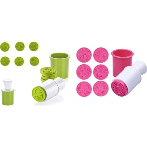 Easter Cookie Stamp Set,6 Pcs Interchangeable Cookie,1 Pcs Round Cutter