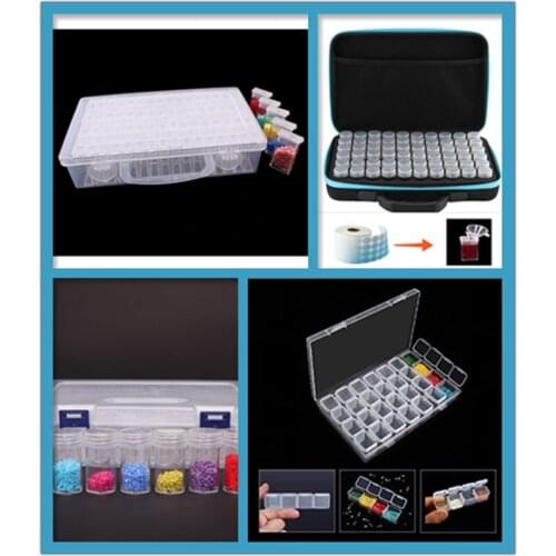 New plastic square round diamond painting 5D accessories bottle container storage box tool rack diamond painting box
