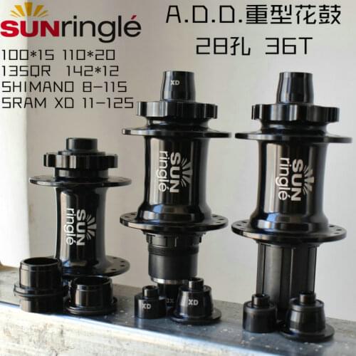 Original Sunringle A.d.d comp Mtb Bike Hubs 28h 6-bolt Disc Rear 135qr 142x12 Thru Hubs Sram Xd
