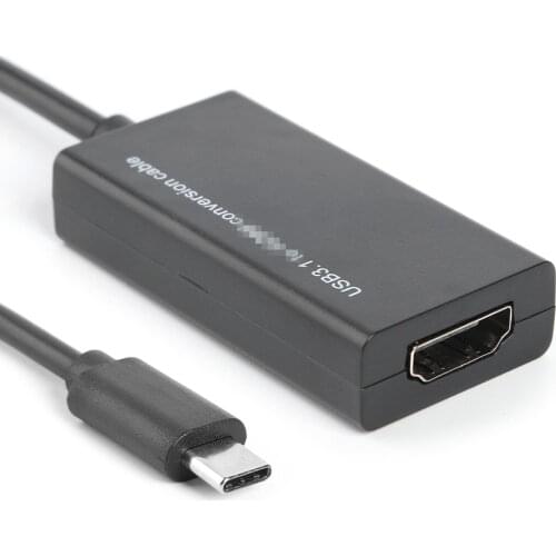 USB Type C to HDMI-compatible Adapter USB 3.1 to HDMI-compat Female USB-C to Adapter Converter for MHL Android Phone Tablet