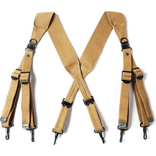 WWII WW2 US ARMY M1936 X-STRAP SUSPENDER COTTON STRAP AIRBORNE Strengthened Edition