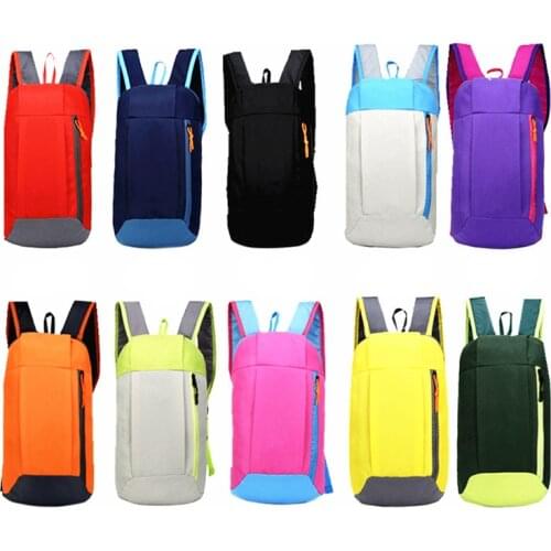 10L Outdoor Sports Light Weight Waterproof Backpack Travel Hiking Bag Zipper Adjustable Belt Camping Knapsack Men Women Child