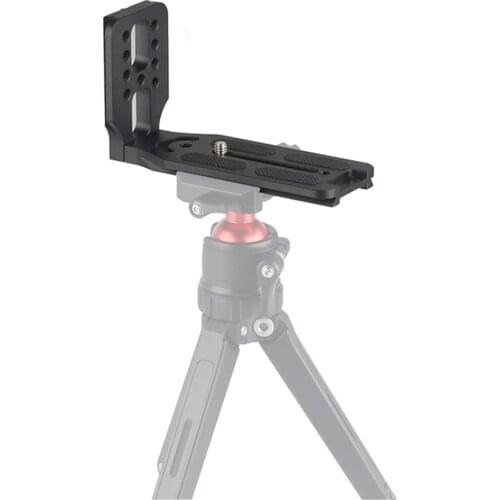 Camera Vertical Clapper L-shaped Bracket Aluminum Alloy Quick Release Plate 1/4 Inch Screw Mounts Arca Swiss Standard Universal