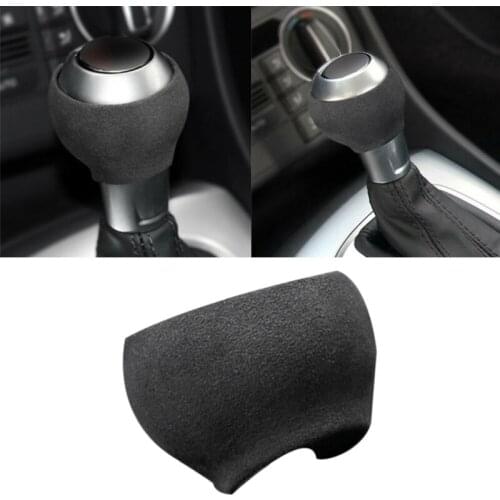 Alcantara Suede Car Gear Shift Knob Cover Gearbox Gear Head Decoration Cover for - A3 Q3 TTRS RS3 RS4 RS5 2013-2020