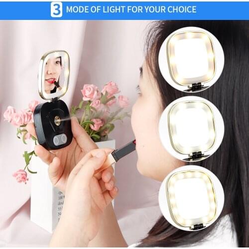 USB Charging Makeup Mirror with Nano Mist Sprayer Cosmetic Lamp Mirror Facial Humidifier Portable LED Light Mirror Beauty Device