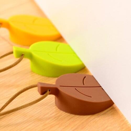 1 pcs cute Leaf shape Door Stop Anti-pinch Safety Baby Silicone Door Stop Security Card Home Decor Hanging Door Stopper 4 Colors