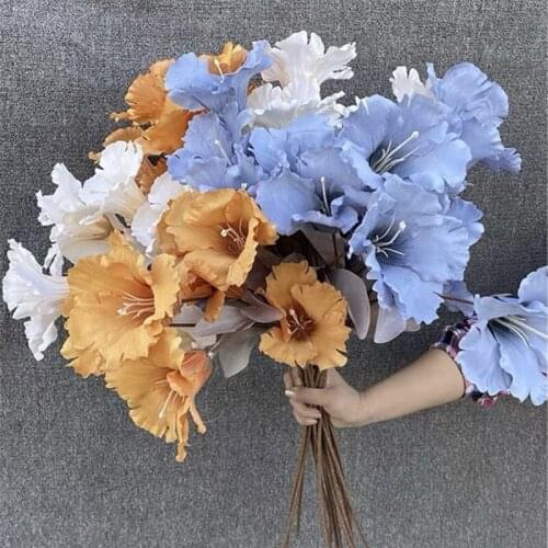 1pc Silk Artificial Morning Glory Flowers for Engagement Party Living Room Home Garden Wedding Decoration DIY Fake Flowers Craft