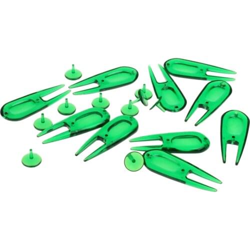 10 Pieces Plastic Golf Divot Repair Tool With Golf Ball Marker Golfer Tools