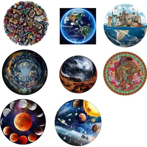 1000 Pieces Puzzle Adult Round Jigsaw Paper Source Earth Star City 3d Wood Roses Moon educa mandala personalizado Puzzle