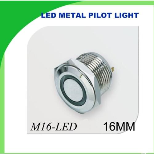 16mm LED metal pilot light waterproof PBT Car modification
