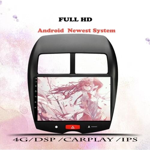 1280*720 Android10.0 car gps radio For Mitsubishi ASX 2010 2011-2017 GPS Radio Navigation Screen bluetoooth no 2din DVD PLAYER