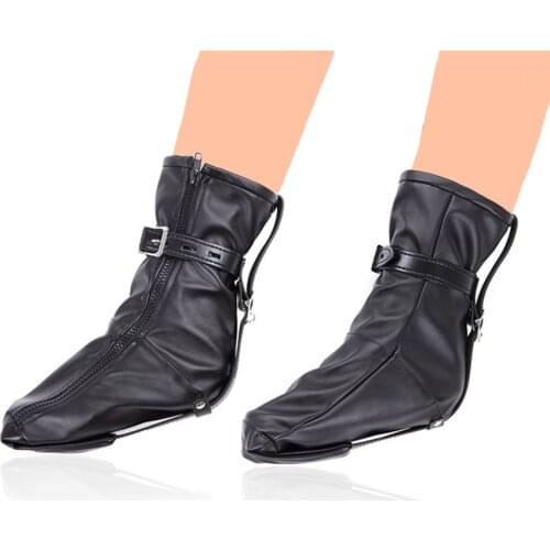 PU Leather Arm Binder,Zipped Boot Restraint Straps, Feet Foot Restraint Gimp Bootie Socks,BDSM Bondage Ankle Cuffs Adult Toys