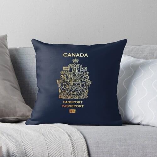Canadian Passport Cover Throw Pillow Cushion Cover Polyester throw pillows case on sofa home living room car seat decor 45x45cm