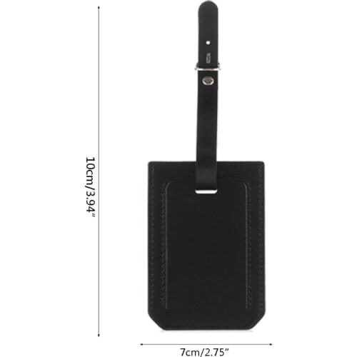 PU Leather Suitcase Luggage Tag Label Bag Pendant Handbag Portable Travel Accessories Name Address Tags G5AE