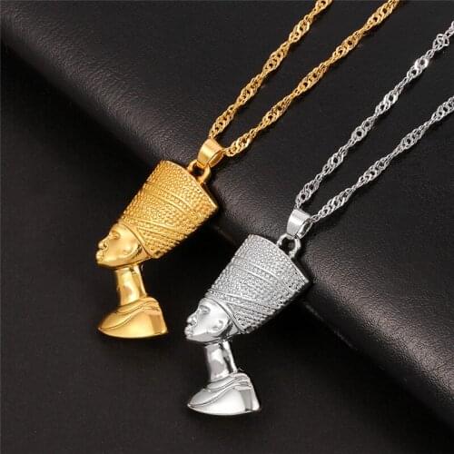 Egyptian Pharaoh Necklace Hip-Hop Chain Unisex Necklace For Women Christian Religious African Jewelry Gift