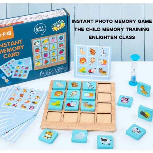 Montessori Toy Children Puzzle Board Game Memory Chess Wooden Learning Toys Training Concentration Toy for Children New Arrivel